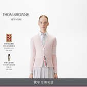 经典 V领羊绒四条纹开衫 THOM BROWNE女士新品 12期免息 典彩系列