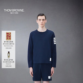 6期免息 THOM BROWNE男士 四条纹棉质长袖 T恤