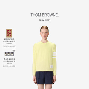 6期免息 四条纹长袖 THOM 男女同款 T恤 BROWNE