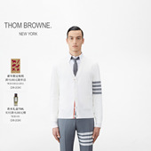6期免息 THOM BROWNE 男士 四条纹棉质针织薄开衫