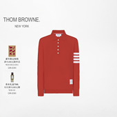 BROWNE 男女同款 四条纹棉质长袖 THOM POLO衫