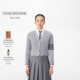 6期免息 THOM BROWNE 女士四条纹V领针织开衫 薄外套