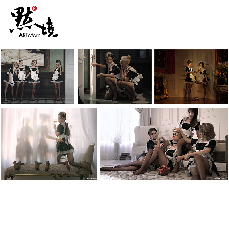 默境 loull女仆系列版画creakll限量300版一套5张亲笔签名收藏级