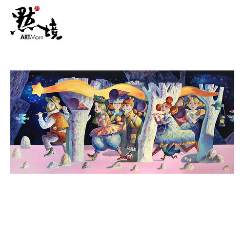 卜番亲笔签名布面版画限量199版