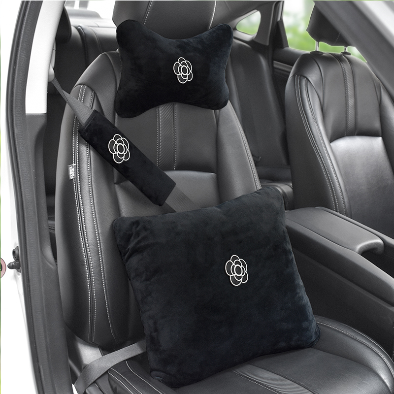 四季通用车用头枕腰靠毛绒汽车