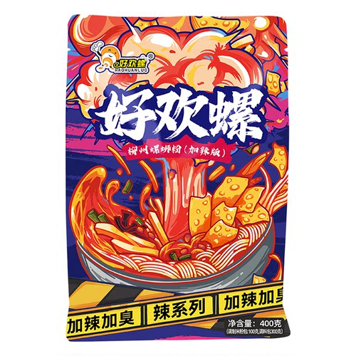 沃集鲜好欢螺柳州螺蛳粉加辣加臭400g/袋夜宵方便速食沃尔玛代购