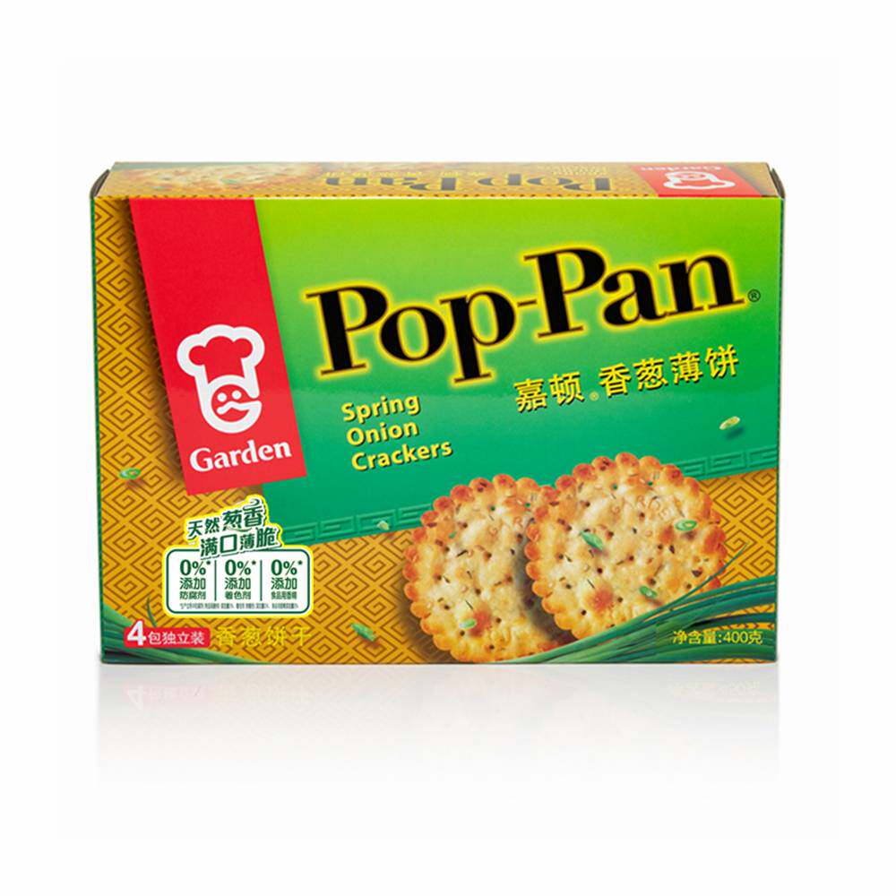 沃集鲜嘉顿香葱薄饼4包独立装400g饼干休闲零食零嘴沃尔玛代购