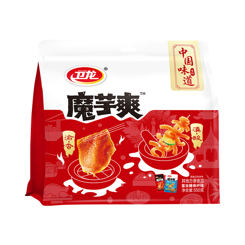 沃集鲜卫龙寻味中国魔芋爽550g年货出游旅行聚会零食沃尔玛代购