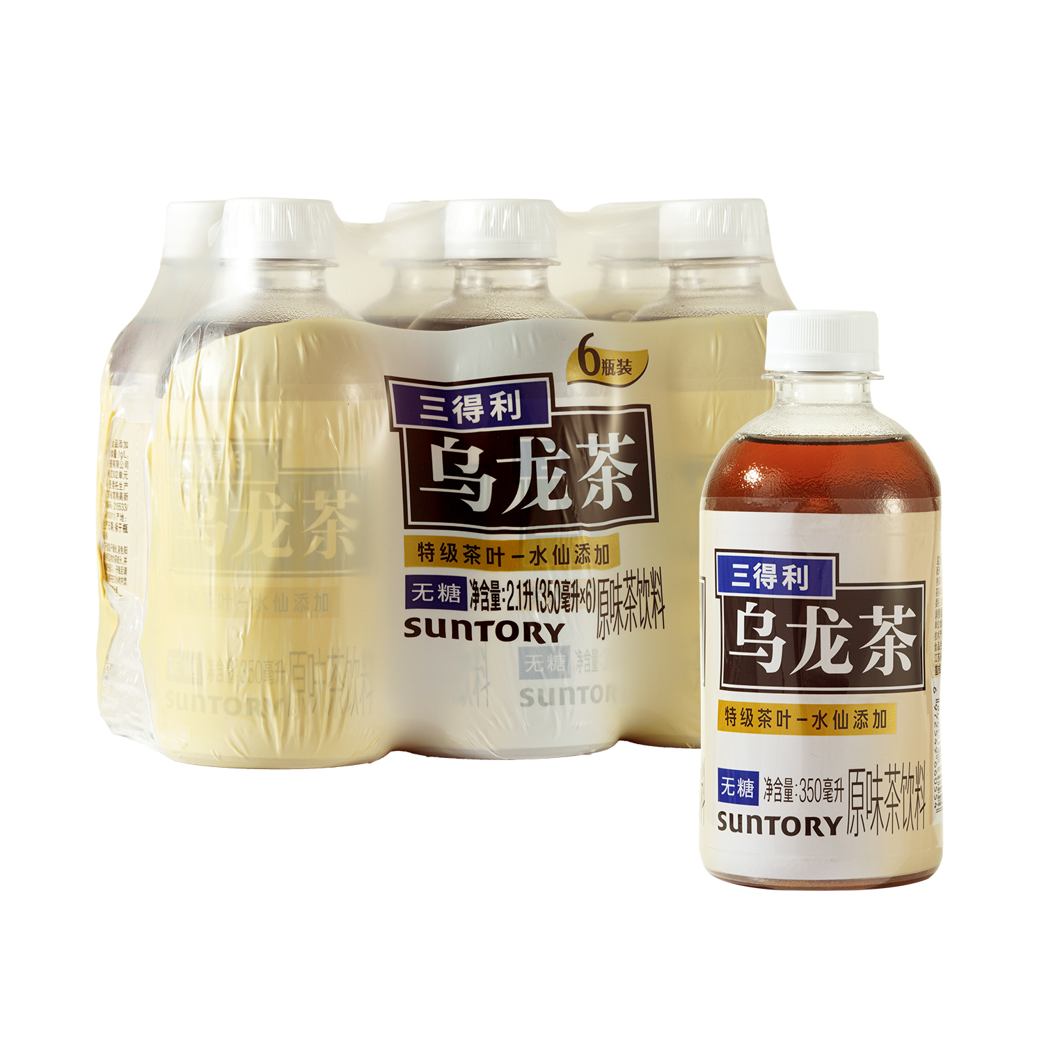 沃集鲜三得利乌龙茶2.1L(350mL*6)清爽解腻办公室饮品沃尔玛代购