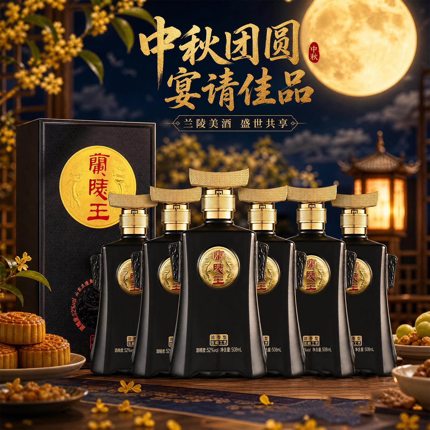 兰陵王黑王浓香型52度加量不加价