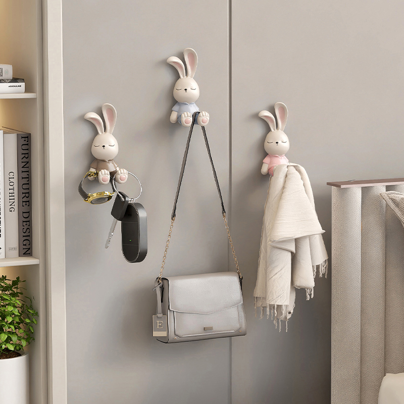 奶油风兔子装饰挂钩高级感