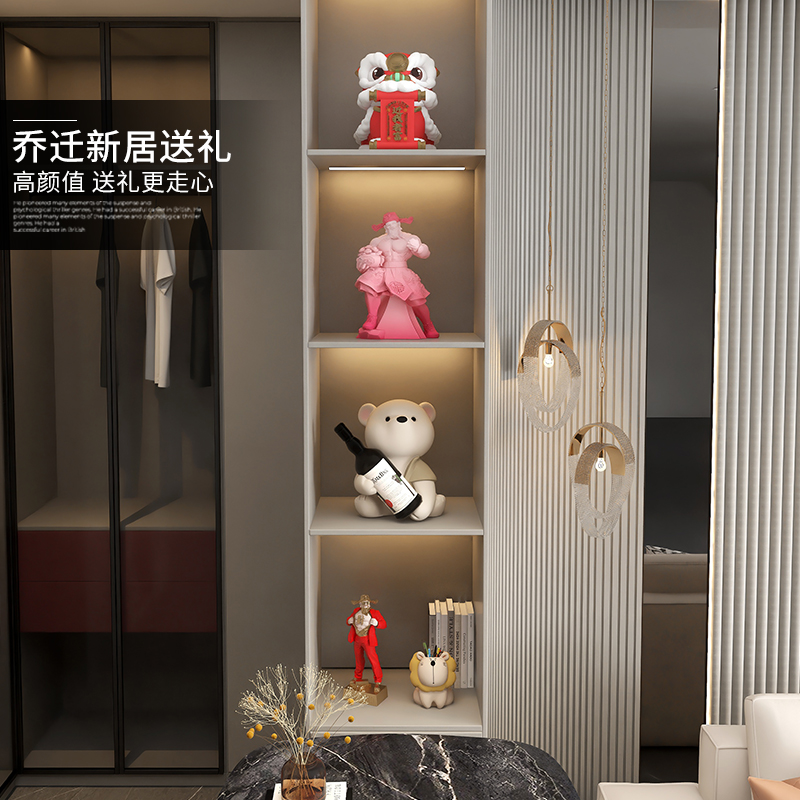 厚牧国潮醒狮装饰品摆件