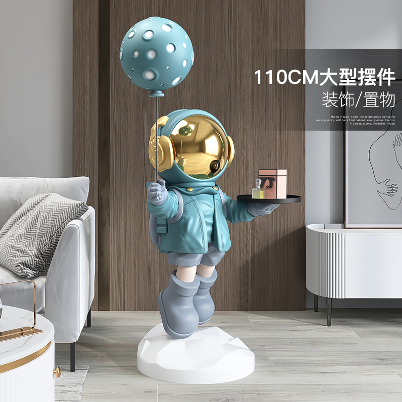太空人托盘收纳装饰灯客厅摆件