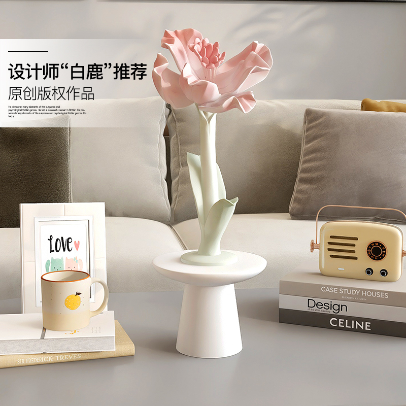 厚牧ins风花朵装饰摆件