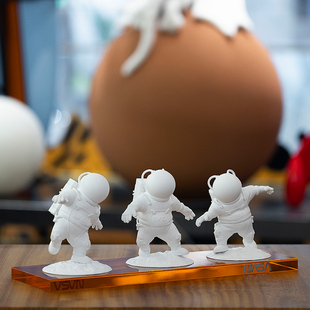 SECRET NASA航天员摆件模型哑白PU树脂收藏品 BOBO三件套迷你版