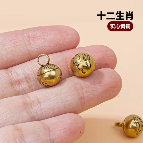 实心黄铜旗袍十二生肖纽扣旗袍扣汉服圆形刻花扣子复古中式纽扣