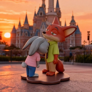 疯狂动物城周边公仔摆件潮玩盲盒尼克朱迪爱你搭档甜蜜抱抱玩偶男