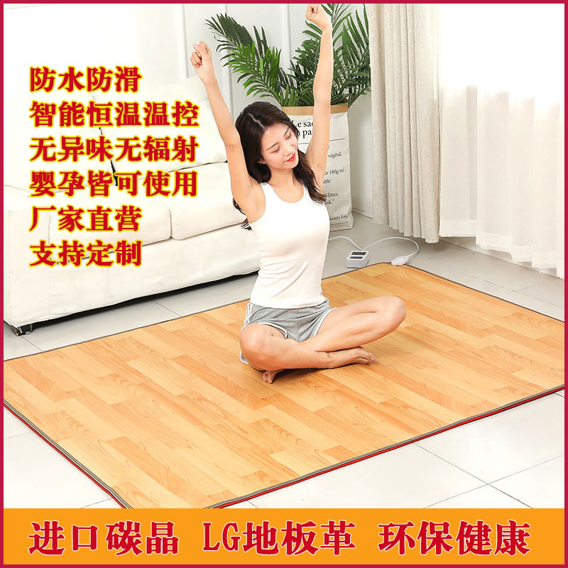 家用石墨烯碳晶地暖垫客厅电加热地毯移动电暖器地垫室内取暖瑜伽