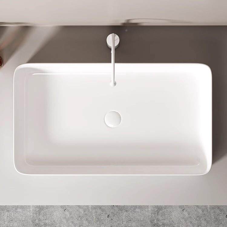 薄台边83876方形盆上盆小漱尺寸洗手陶瓷一体洗脸盆家用台盆洗阳