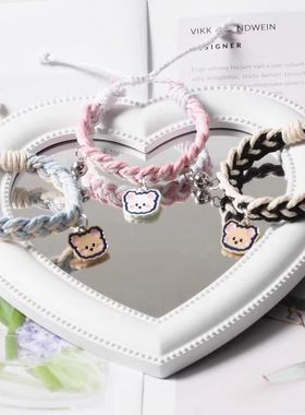 小熊高颜值卡通闺蜜三人磁吸手链