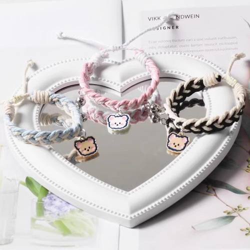 小熊高颜值卡通闺蜜三人磁吸手链