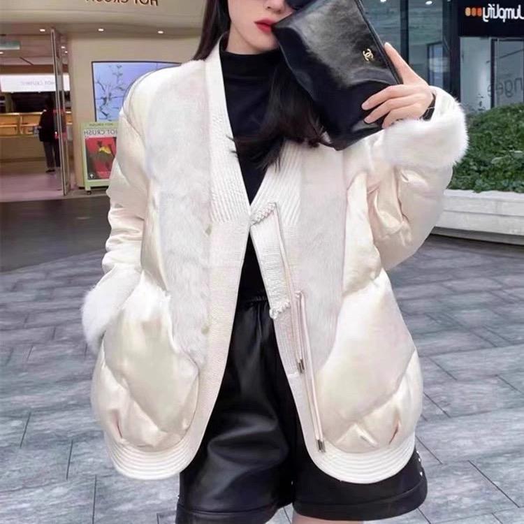 欧货轻奢鹅绒服女2023冬