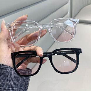 ins高级感腮红眼镜女百搭素颜显瘦平光镜网红开车防紫外线太阳眼