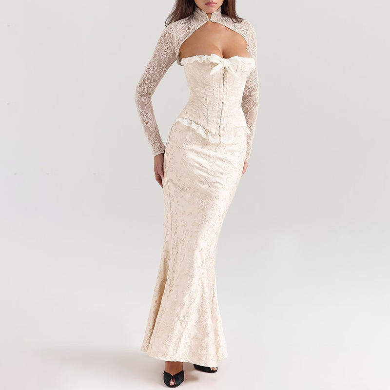 新款 私服性感名媛风三件套2025披肩+短款抹胸上衣+半身裙套装女,女装/女士精品,时尚套装,淘宝优惠券,粉丝福利购,淘宝优惠卷