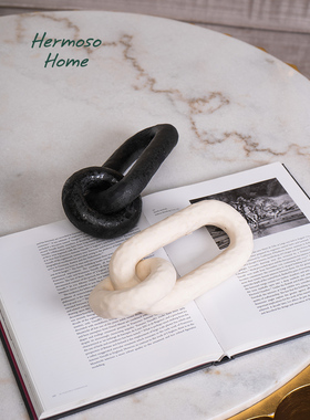 Hermoso互锁Guth岩礁白色陶瓷装饰品客厅桌面入口书房酒柜装饰