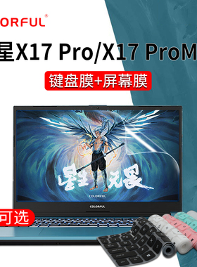 适用17.3英寸七彩虹将星X17Pro键盘膜2023款X17Pro Max键盘保护膜X16pro防尘罩X15笔记本电脑屏幕贴膜钢化膜