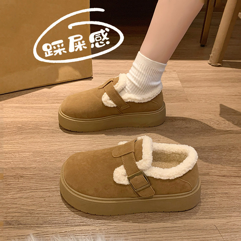 勃肯鞋女2025新款冬加绒加厚防滑