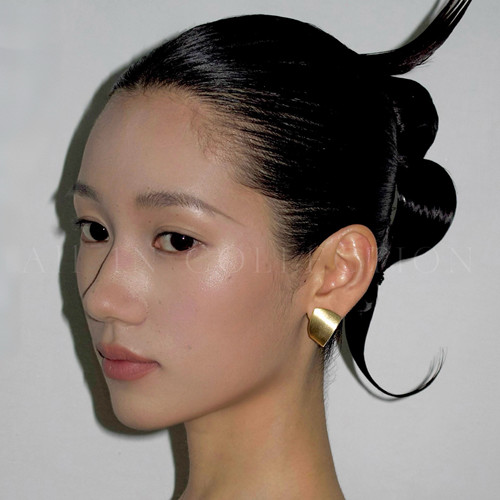 geekchic时髦高智感拉丝几何耳环