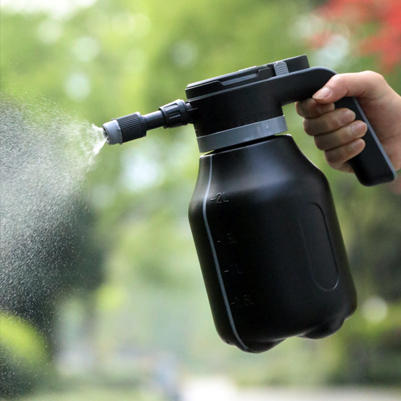 家用农用长杆喷雾2L黑色电动喷壶多肉绿植浇花壶洒水壶浇水壶小型