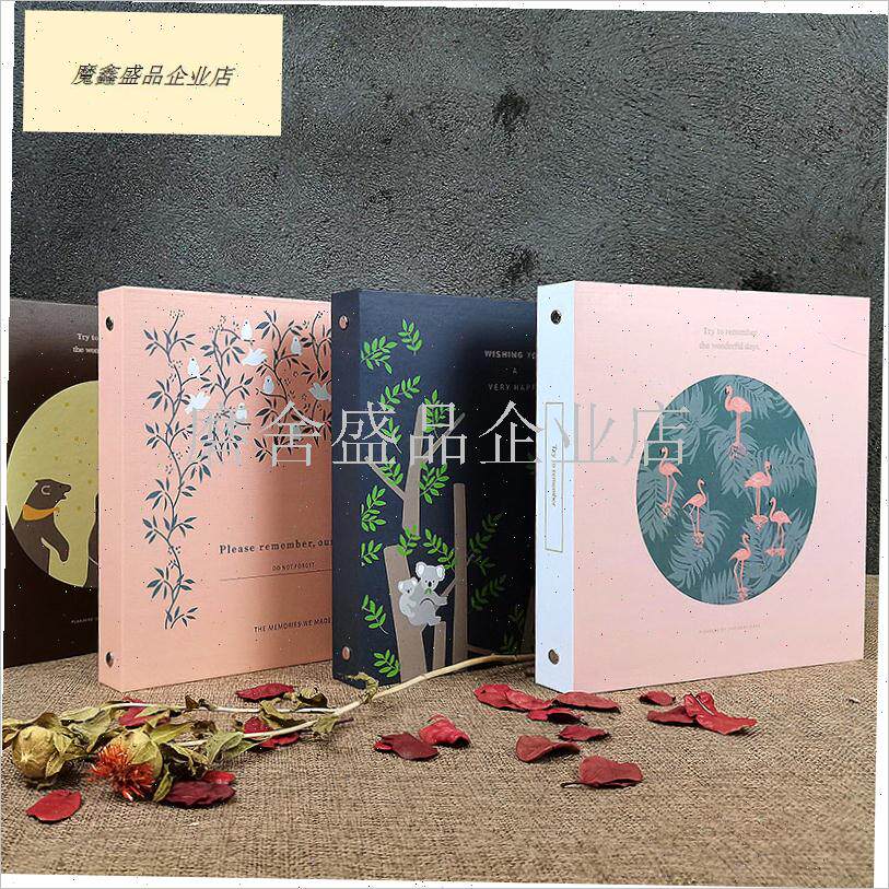 植物标本干花压花树叶收集收纳册A学生DIY覆膜粘贴式相册创意手.