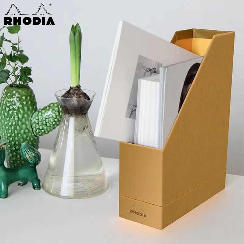 Rhodia法国罗地亚居家办公收纳工具 文件夹阅想角落 皮质防水收纳