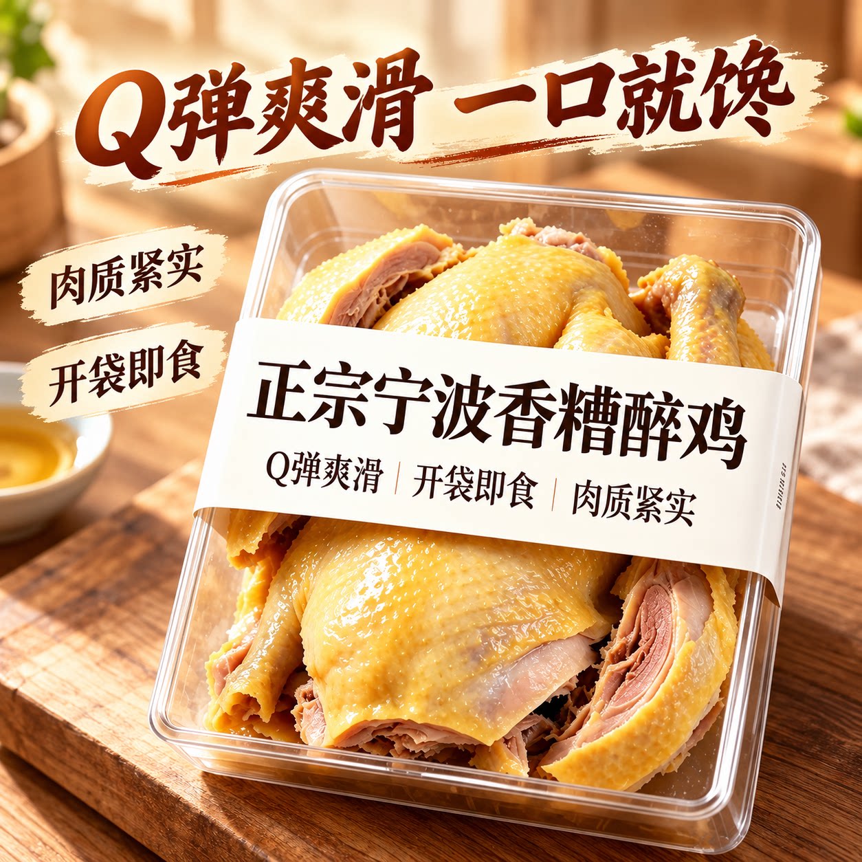 【天猫甄选】香糟鸡花雕醉鸡开袋即食熟食卤味下酒菜腌鸡肉小零食