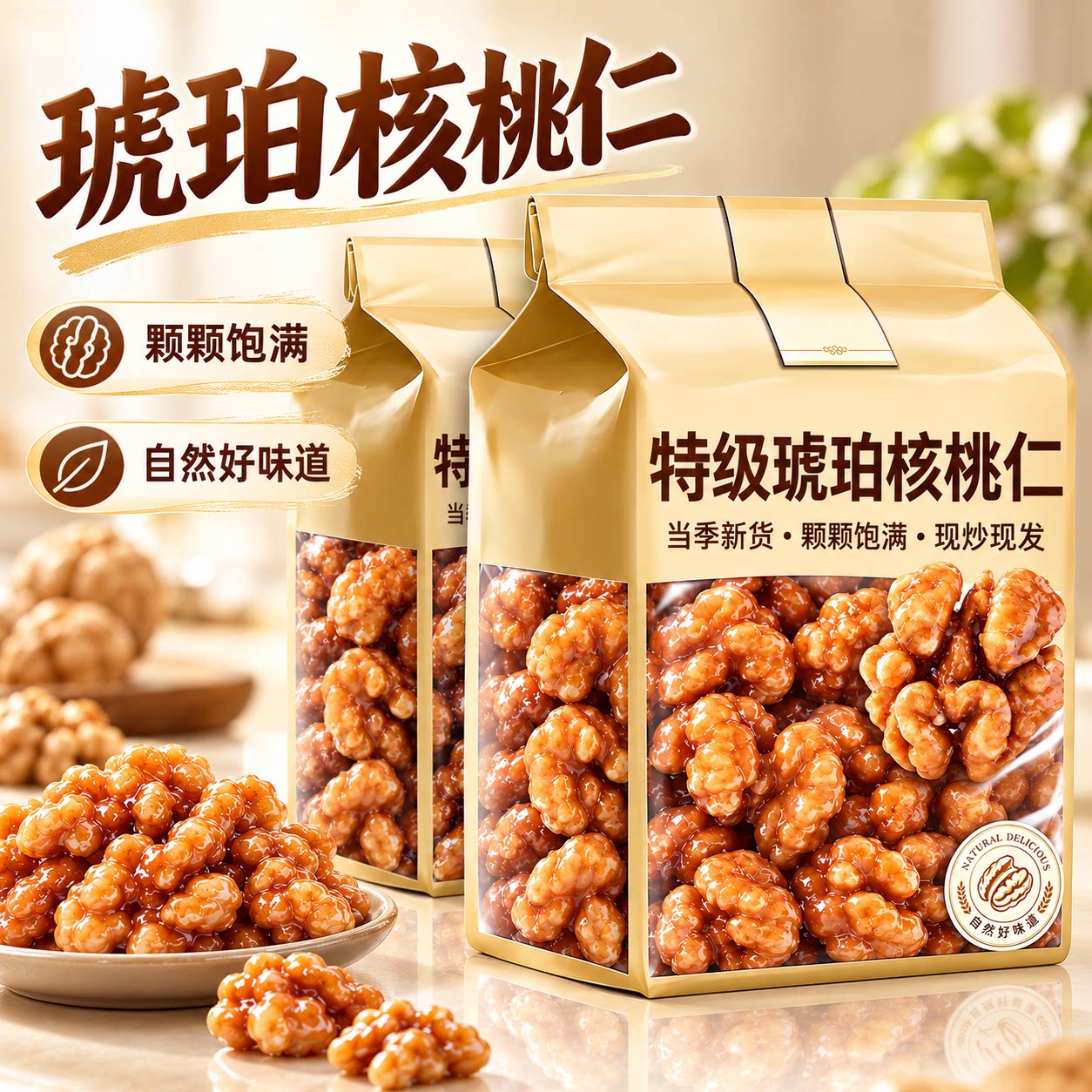 蜂蜜琥珀核桃仁官方旗舰店核桃仁