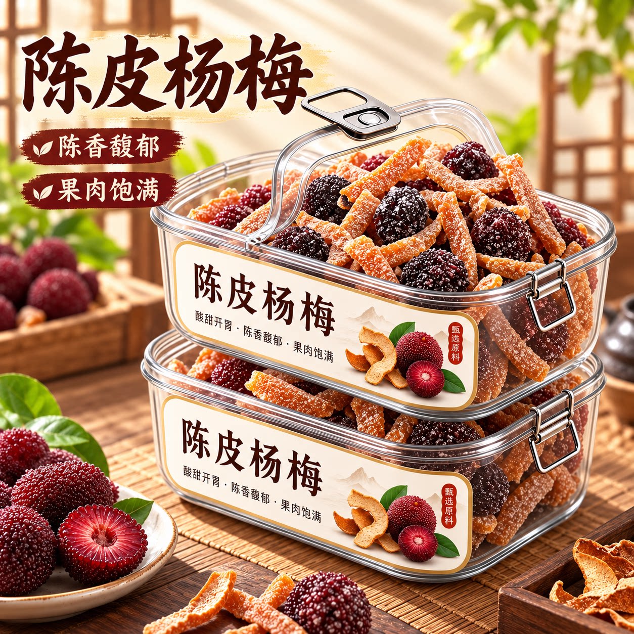 九制陈皮冰糖杨梅九制杨梅干梅子