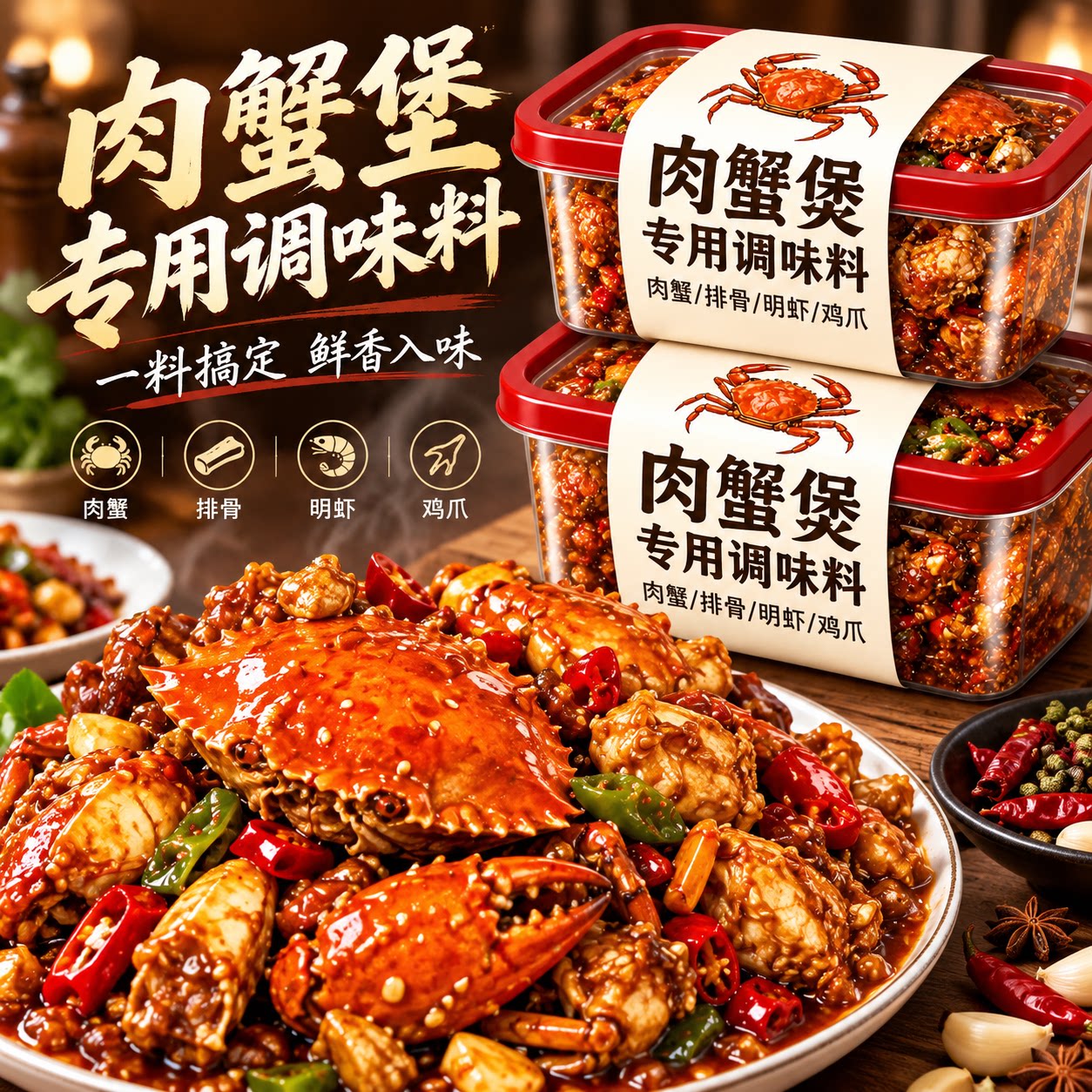 肉蟹煲专用酱料香辣调味料