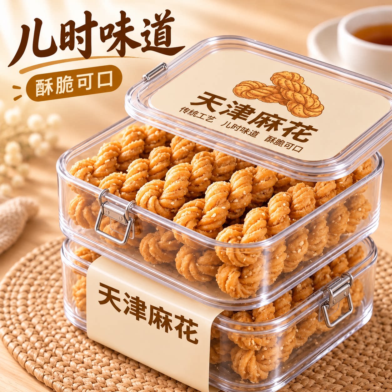 正宗天津大麻花麻官方旗舰店特产