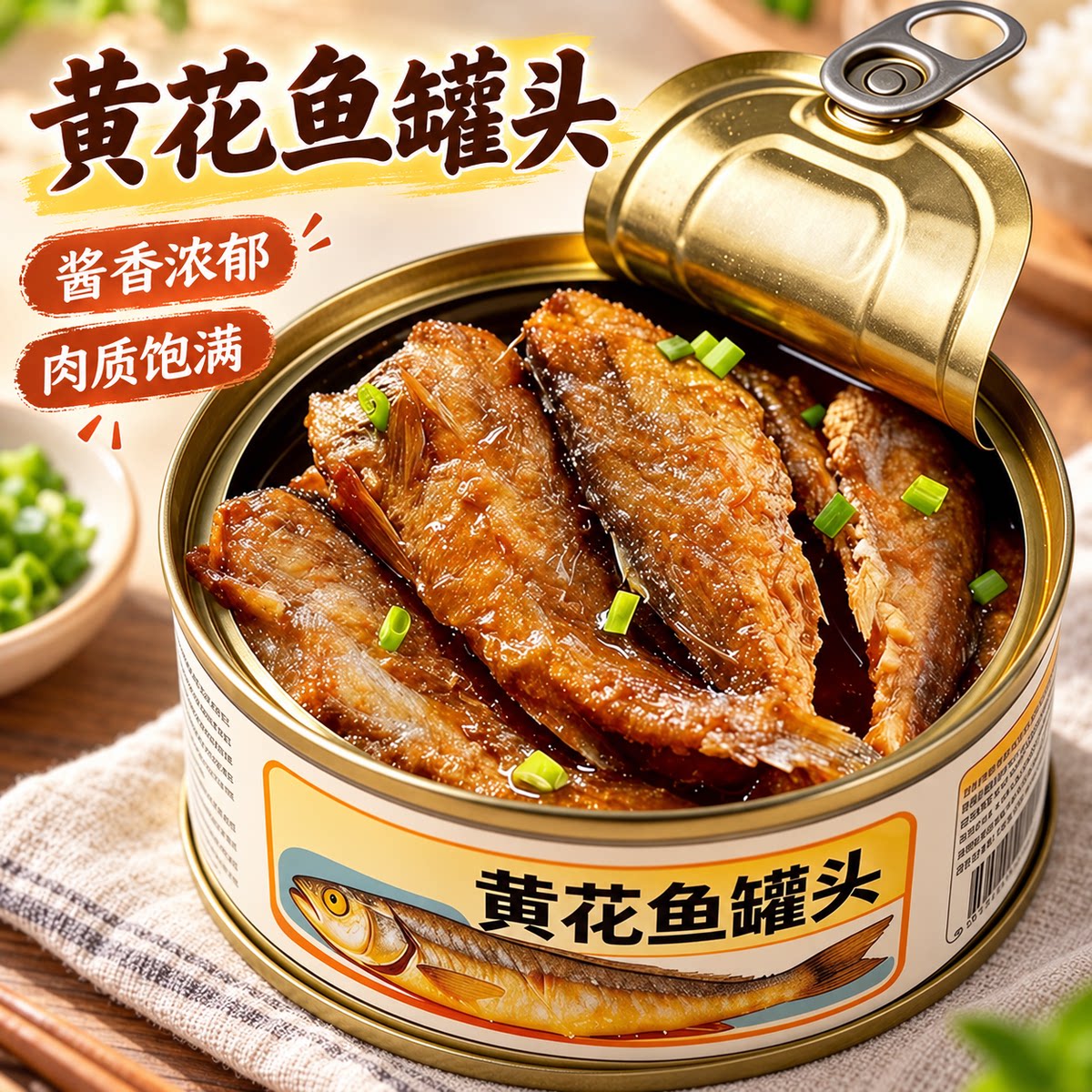 天猫甄选五香黄花鱼罐官方旗舰店