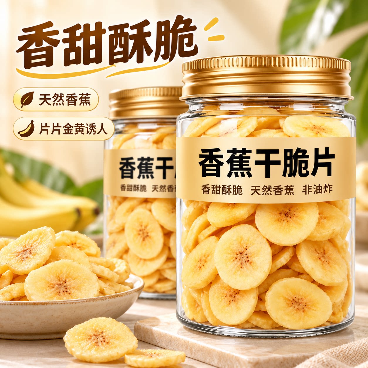 新货冻干烤香蕉片干官方旗舰店