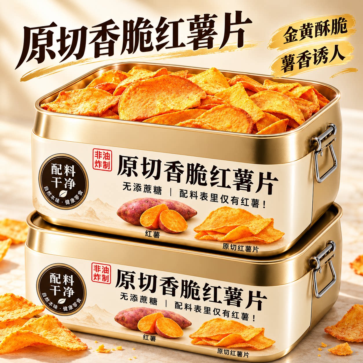 红薯干脆片红薯片干非油炸地瓜干