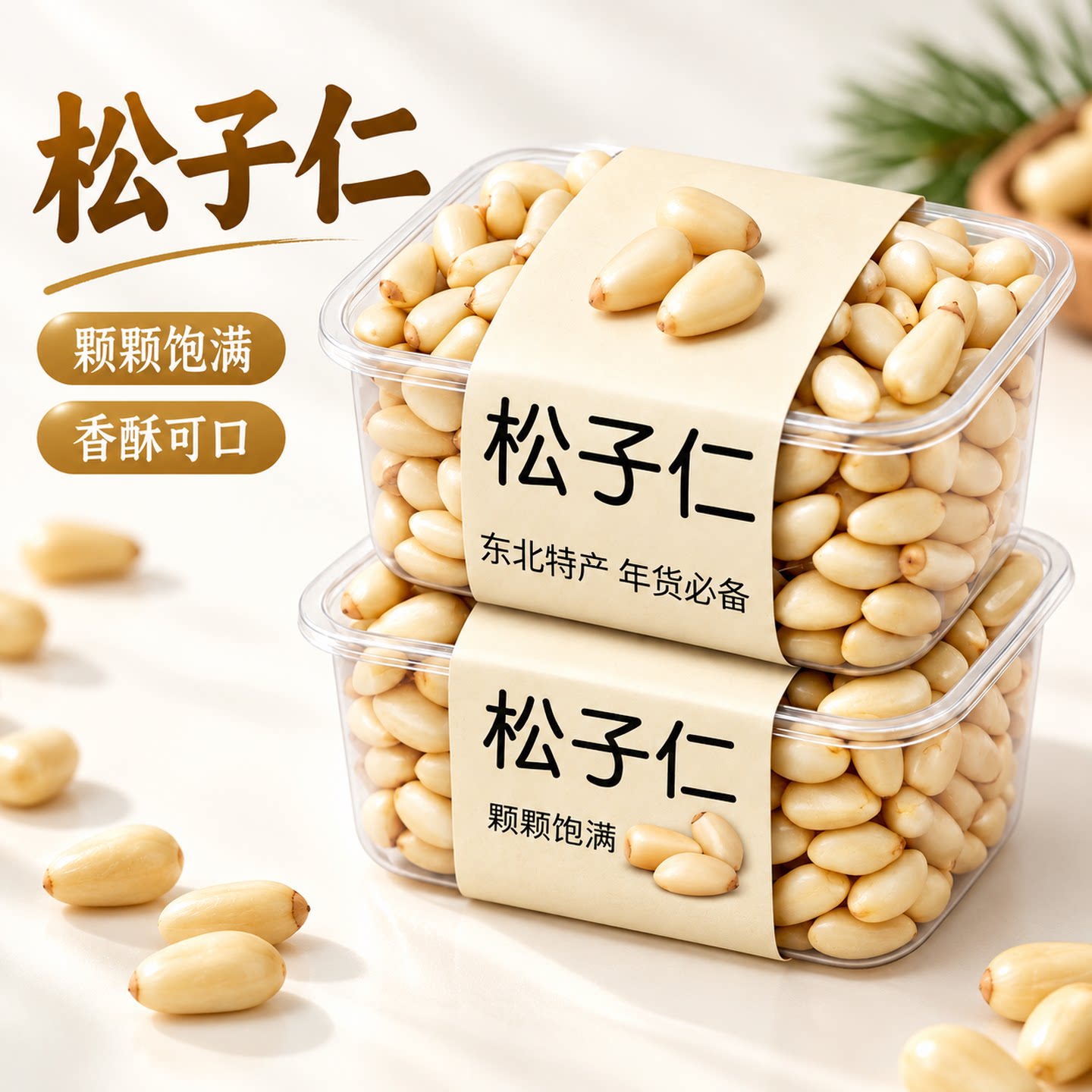 东北特产天香酥松子仁颗粒饱满