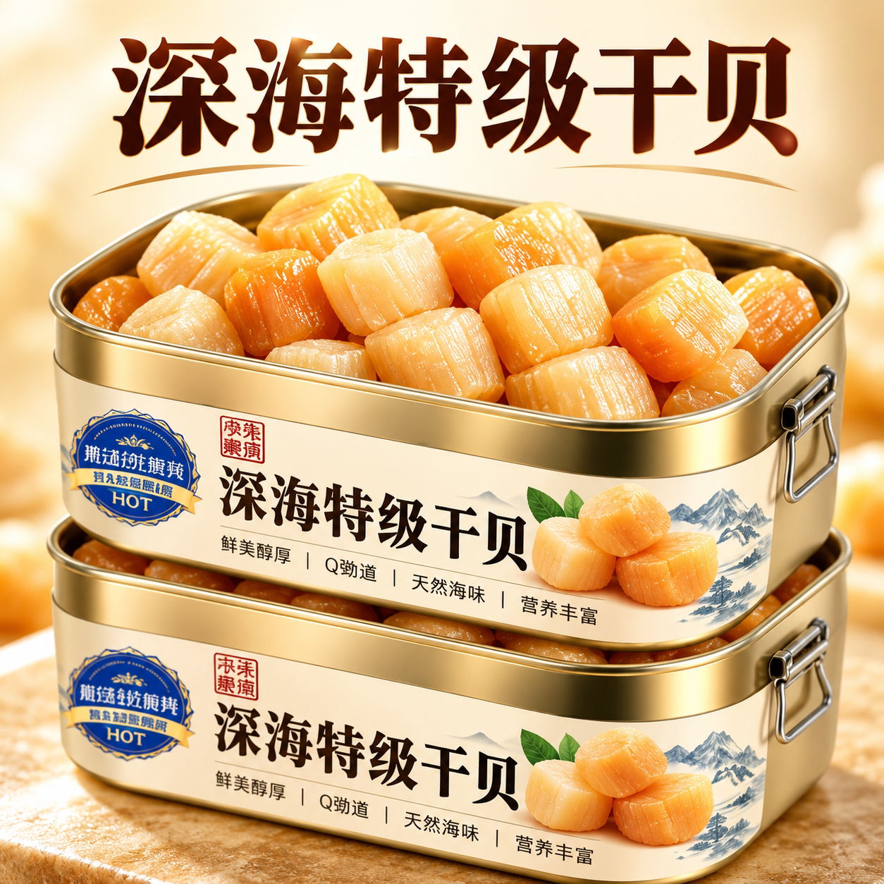 正宗瑶柱干贝当季新货淡干扇贝肉
