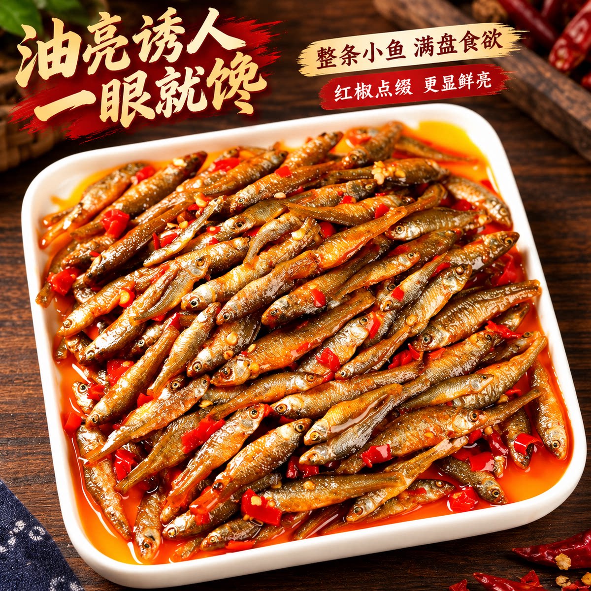 正宗香辣柴火鱼湖南特产下饭开胃
