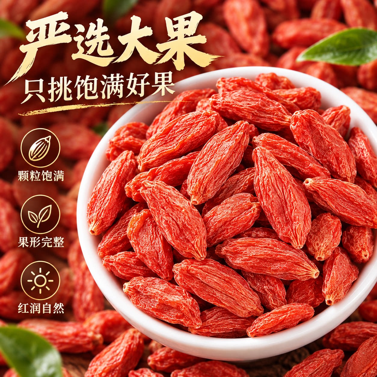 正宗精选头茬大枸杞果子罐装粒