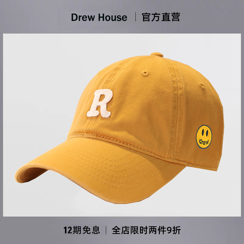 【官方正品】Drew House笑脸字母R帽子夏季百搭棒球帽女鸭舌帽男_虎窝淘