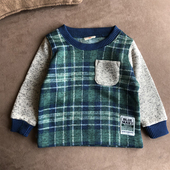 日单 聚酯纤维材质 保暖帅气一体绒男宝卫衣80 130