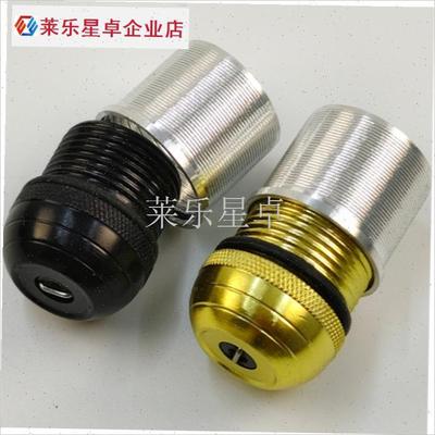 钓鱼竿后堵头配i件金p属下堵头二合一配重成套尾堵金色一整套送.